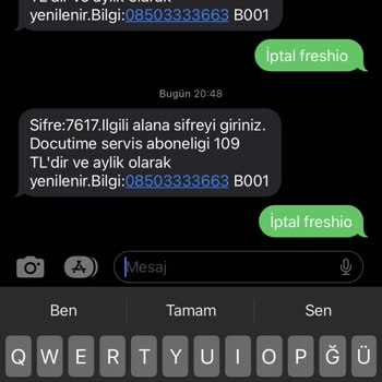 Freshio Fun Onay Kodu Olmadan Ücret Tahsil Edilmesi