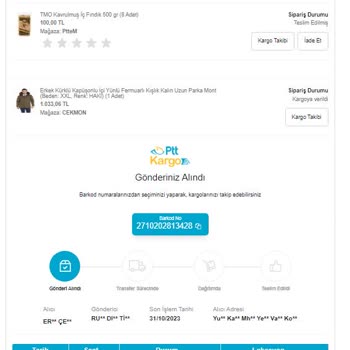 Cekmon Epttavm Den Aldığım Erkek Kaban Gönderilmedi