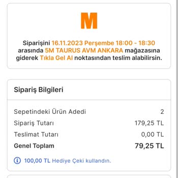 Migros Onaysız Sipariş İptali!