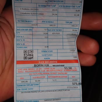 İzmir İZSU Faturası Şikayeti