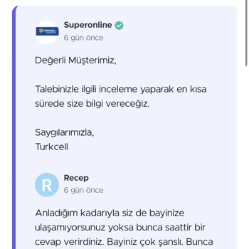 Turkcell İletişim Sorunu Hakkında