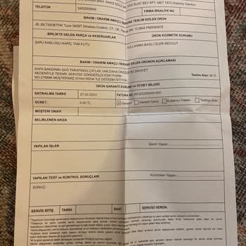 Aztek Teknoloji JBL 560BT Çatlama Problemi Ve Şikayet Dışında Arıza Bildirimi