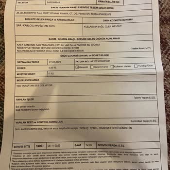 Aztek Teknoloji JBL 560BT Çatlama Problemi Ve Şikayet Dışında Arıza Bildirimi