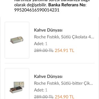 Kahve Dünyası İsteğim Dışında Siparişimi İptal Etti.