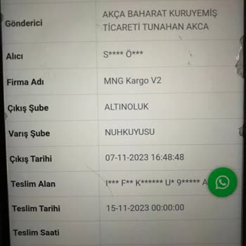Akca Baharat Siparişim İki Haftadır Gelmedi