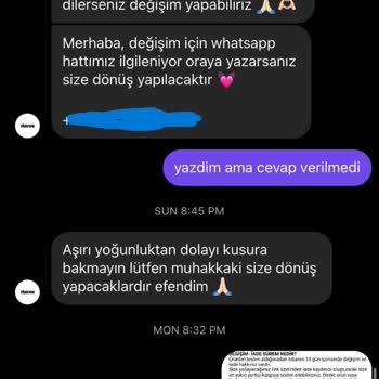 Charme Butik İade Kabul Etmiyor.