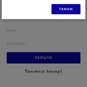 Müze Kart Tanımsız Hesap Uyarısı