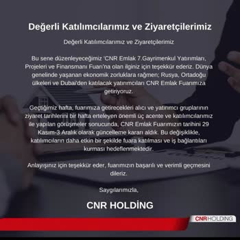 Cnr Holding Fuar Tarihini Erteleyip Para İadesinden Kaçıyor!