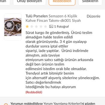 Trendyol Teslim Edilmeyen Sipariş