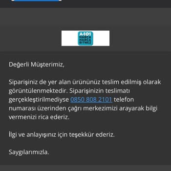 A101 Teslim Edilmeyen Ürün