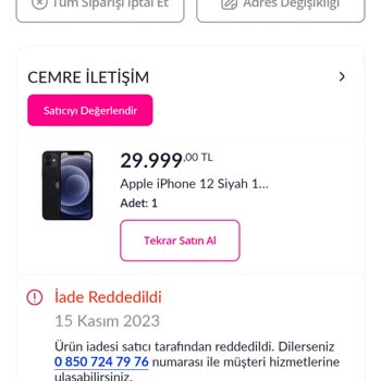 Maximum Pazarama (cemre İletişim) İphone 12 Kusurlu Ürün Gönderdi.
