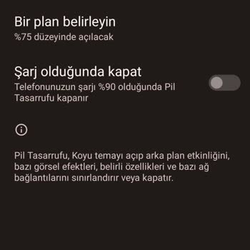 Hiking Pil Tasarrufu Modu