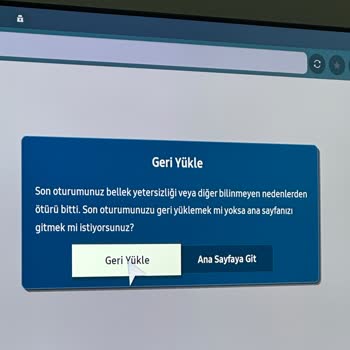 Samsung 65 Crystal UHD 4K CU8500 Donma, Kasma, Hafıza Yetersizliği