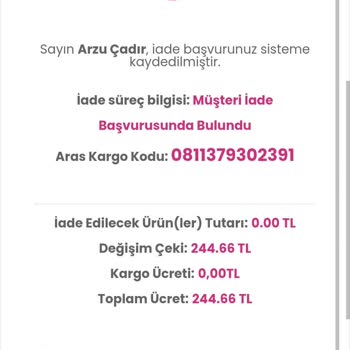 Kahramanmaraş Aras Kargo Şubeleri İçin Şikayette Bulundum