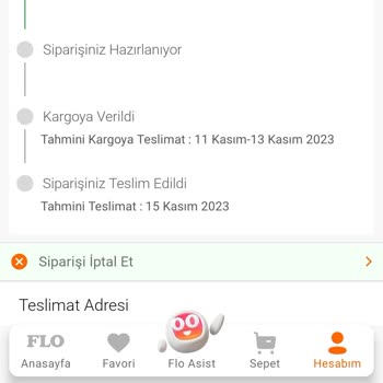 FLO Ayakkabı Uygulamadan Aldığım Ürünleri Yollayın