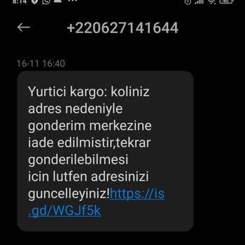 Kargo Adı Altında Şüpheli SMS