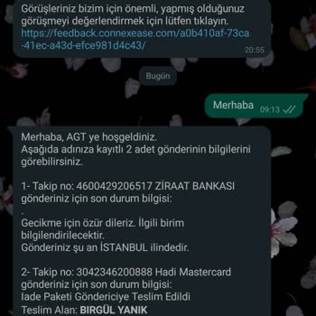 AGT Kurye (aynigunteslim.com) Banka Kartım Elime Ulaşamıyor
