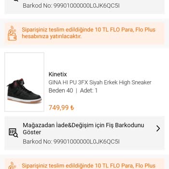 FLO Ayakkabı Hala Siparişimin Gelmemesi