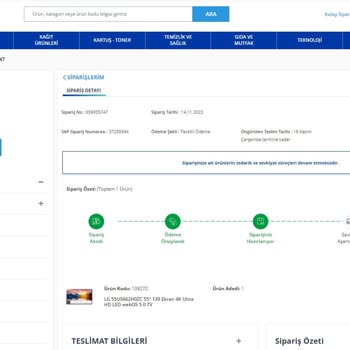 Avansas, Sattığı Ürünün Teslim Tarihini Ön Göremiyormuş.