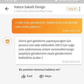 Trendyol Satıcısı Tehdit Etti