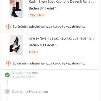 FLO Ayakkabı FLO Mobil Uygulama Siparişi