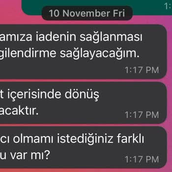 Zara Mağazaya Sipariş Alınamaması Üzerine İade