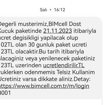 Bimcell Tarifelerine Her 2 Ayda 1 Yaklaşık 20 TL Zam Yapıyor