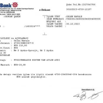 Yapı Kredi Bankası SWİFT İşlemi Yanlışının Düzeltilmesi Ve İadesi