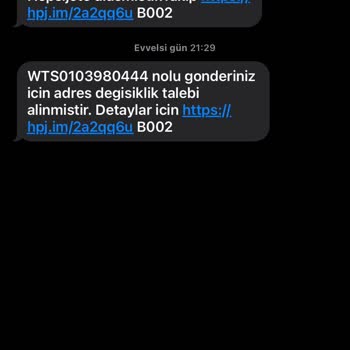 hepsiJET Sipariş Adres Değişikliği