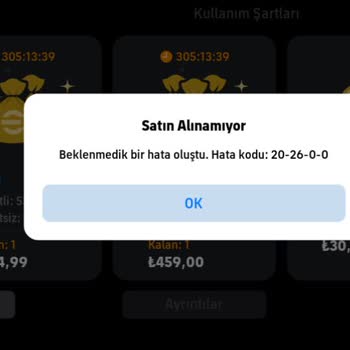 Myclub Parası Hatası Satın Alamıyorum
