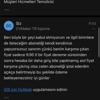 Cvmaker.com.tr Yanıltıcı Fiyat Şikayeti