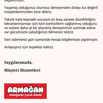 Armağan Oyuncak Tüketici Hakkını İhlal Ediyor