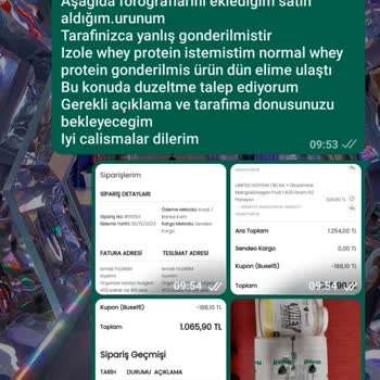 Bewolf Nutrition Hatalı Ürün Gönderimi
