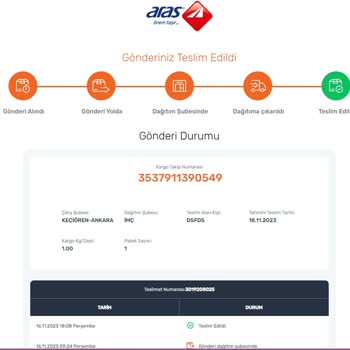 Aras Kargo Teslim Etmediği Kargomu, Teslim Edildi Diye İşlem Yapmış!