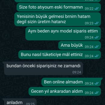 Labor Medikal Tekstil Bedeni Büyük Gelen Ürünün Değiştirilme Talebinin Reddedilmesi