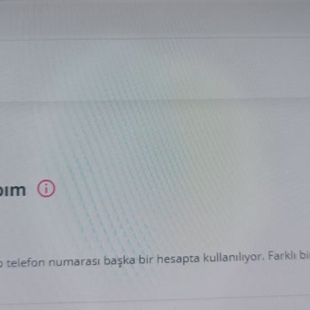 Yemek Sepeti Numara Başka Bir Hesap Tarafından Kullanılıyor Hatası