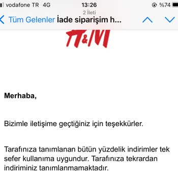 H&M Müşteriye Verilen Değersizlik