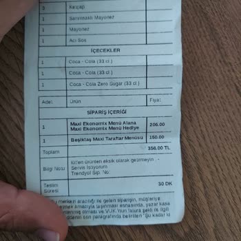 Trendyol Yemek Ürün Eksikliği Ve Müşteri Mağduriyeti