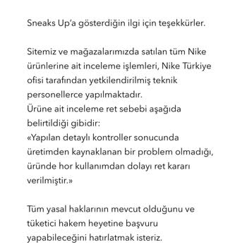 Sneaks Up Ürünü "hor Kullanma" Gibi Bir Tabir Kullanarak Kabul Etmiyor