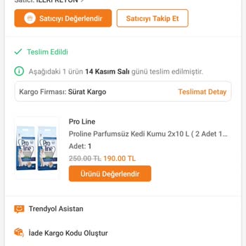 Sürat Kargo Siparişimi Teslim Etmediği Halde Teslim Edildi Gösteriyor.