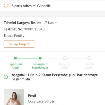 Penti İndirimden Alınan Ürünleri Kargoya Vermiyor İptal/iade Yapıyor.