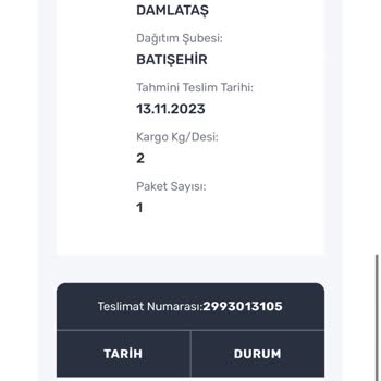 Aras Kargo Ürünüm Elime Ulaşmadan Geri İadesi Yapılmış