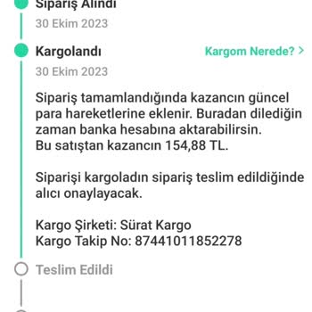 Sürat Kargo'yla Sorun Yaşıyorum