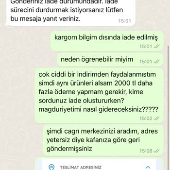 AGT Kurye Kafasına Göre İade Giriyor!