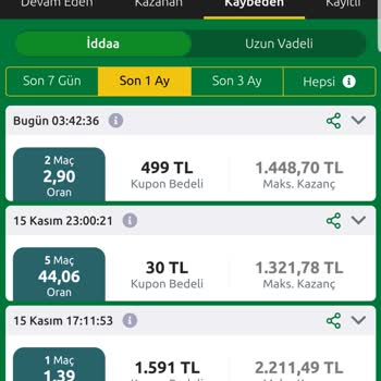 Kayıp Bonusu Vermeyen Bilyoner