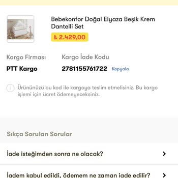 Şok Market İade Geri Almıyor.