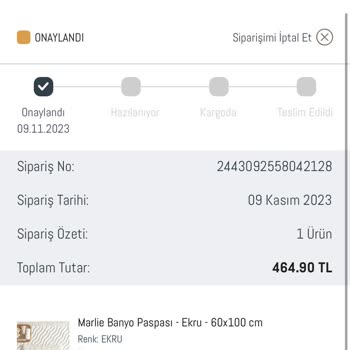 Madame Coco Uygulaması Sipariş Onaylanmıyor
