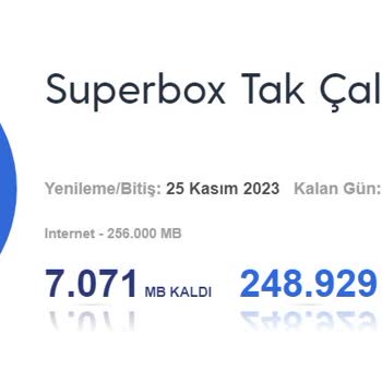 Turkcell Superbox Kullanılandan Fazla Kullanıldığını Gösteriyor.