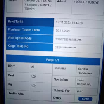 Sürat Kargo Yazır Şubesi Kargomu Başka Yere Gönderiyor