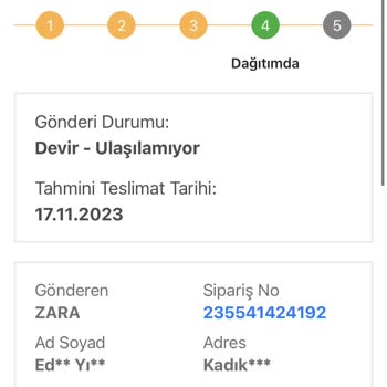 Zara Siparişim Teslim Edilmiyor,